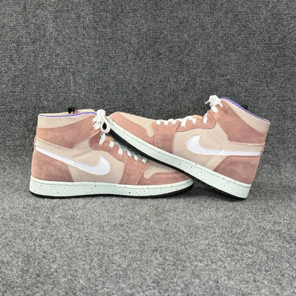 Jordan 1 High Zoom Air CMFT Shoes Men's 9.5 Fossil Stone Retro Athletic Sneakers